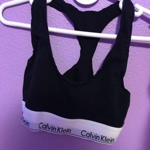 A Calvin Klein sports bra